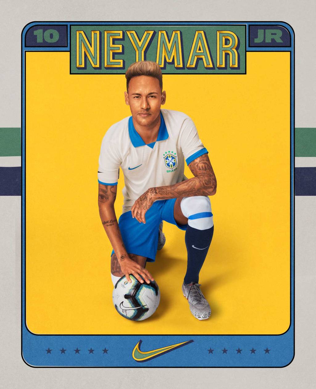 Nova camisa da Seleção Brasileira se inspira nos modelos da Copa América de 1919 e&nbsp;1989