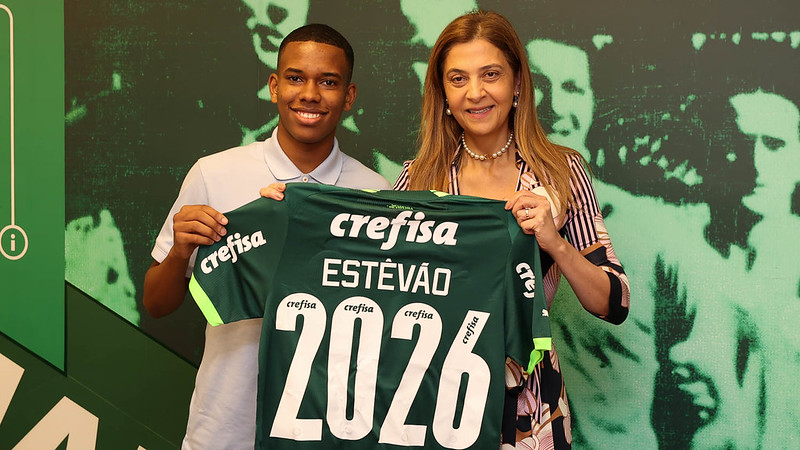 Endrick e Estevão rendem R$ 700 milhões ao&nbsp;Palmeiras