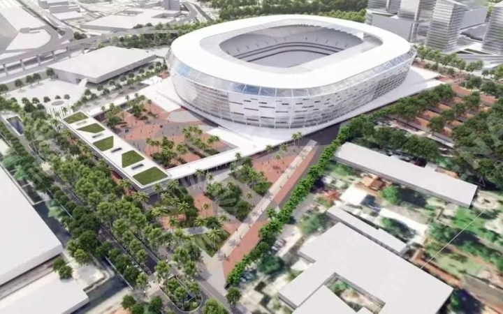 Futuro estádio do Flamengo no Gasômetro do Rio