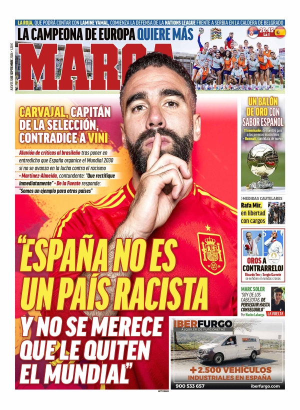 Capa do jornal Marca 05/9