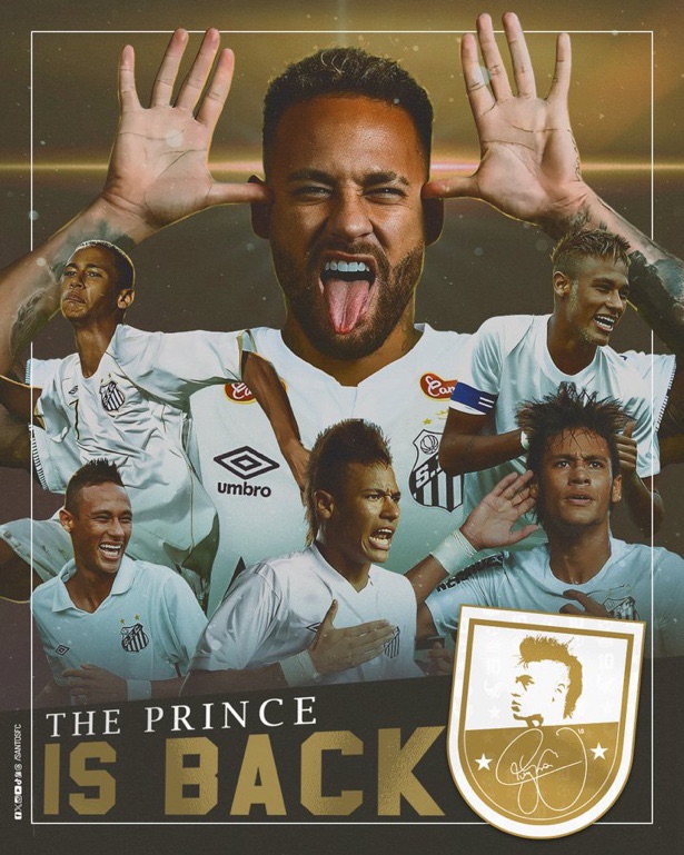 Neymar Assina Contrato de Seis Meses com&nbsp;Santos